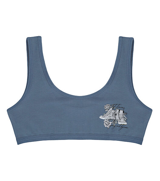 Підлітковий топ з принтом на широких бретельках