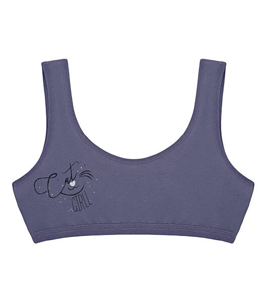 Підлітковий топ з принтом Cat GIRLL на широких бретельках