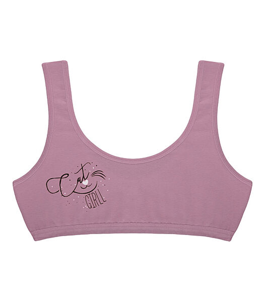 Підлітковий топ з принтом Cat GIRLL на широких бретельках