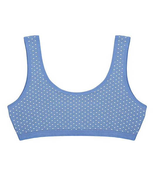 Підлітковий топ з малюнком Сердечки на широких бретельках