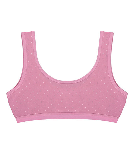 Підлітковий топ з малюнком Сердечки на широких бретельках