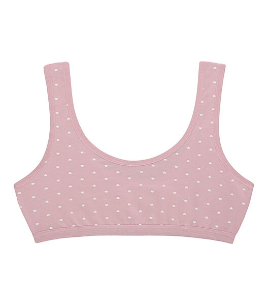 Підлітковий топ з малюнком Сердечки на широких бретельках