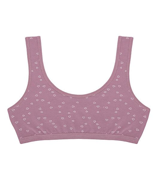 Підлітковий топ з малюнком Сердечки на широких бретельках