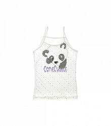 Дитячий майка для дівчатокзмалюнкомна тонких бретельках