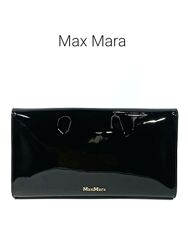 Кожаный лаковый клатч Max Mara Оригинал