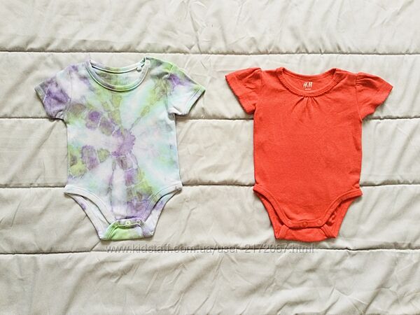 H&M. Англія. натуральний Боді короткий рукав, сліп 100 bio cotton Розмір 