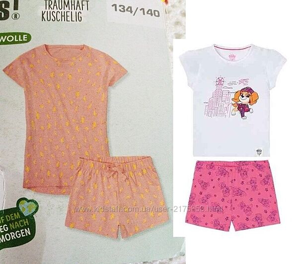 134-140 Pepperts  Літня піжама, дитячий комплект Бананчики і Щенячий Патрул