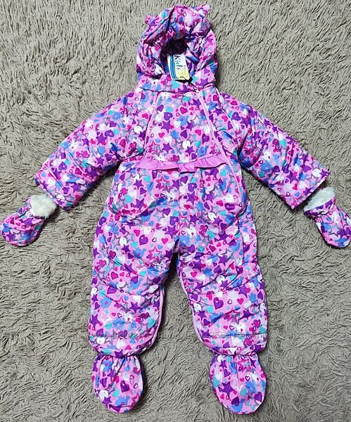 Зимовий комбінезон трансформер для дівчинки 68,74,80,86